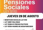 Cronograma de pagos Pensiones Sociales Ley 5110