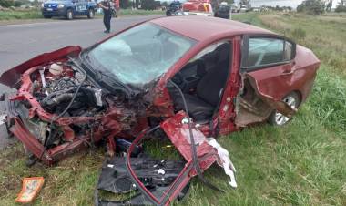 Accidente de tránsito con Lesiones Graves en Ruta 11 altura Vera y Pintado