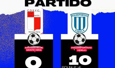 Goleada de la Primera Femenino del Poli de Videla-Goleó a San Martín en Monte Vera por 10 a 0.