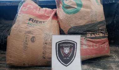San Justo//Recuperaron bolsas de cemento sustraídas