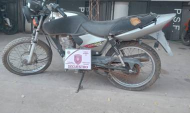 San Justo//Recuperaron una motocicleta sustraída
