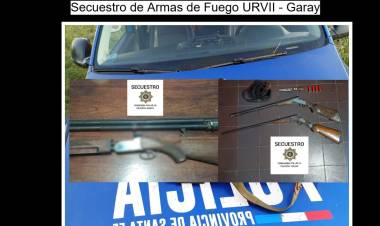 PARTE DE PRENSA UNIDAD REGIONAL VII//SE SECUESTRARON ARMAS DE FUEGO EN UN PROCEDIMEINTO REALIZADO EN ZONA DE ISLAS DE CAYASTA.