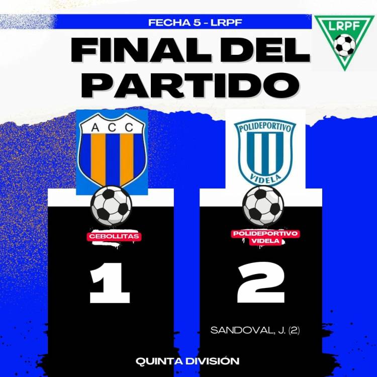 5ta Categoria Polideportivo Videla 2 Vs Cebollitas 1